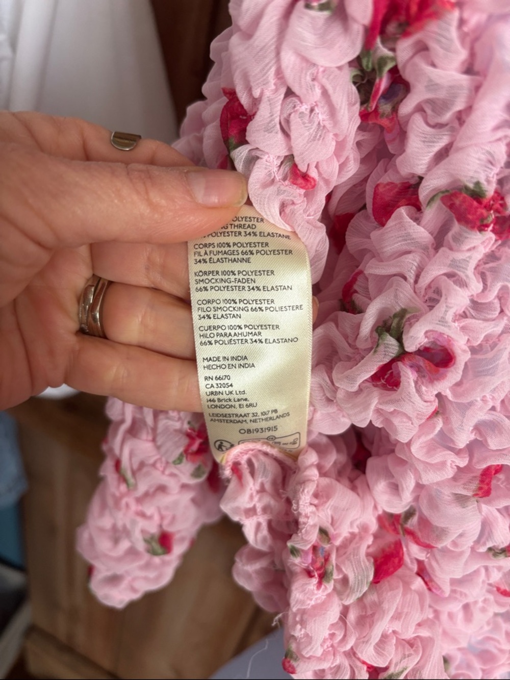 Free People Rosie Posie Pink Floral Ruched Crop Top - Picture 8 of 8